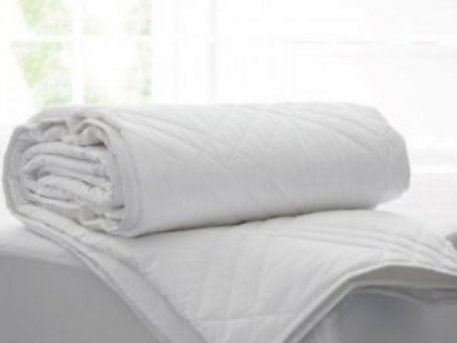 Pilota de pat 140-220 bumbac alb-1